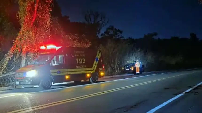 Carro atropela vaca na BR-494 e deixa três feridos em Nova Serrana