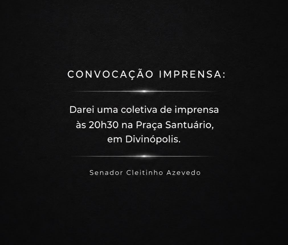 Após dias de tensão política, Cleitinho convoca entrevista coletiva em Divinópolis e promete falar sobre futuro da candidatura entrevista coletiva