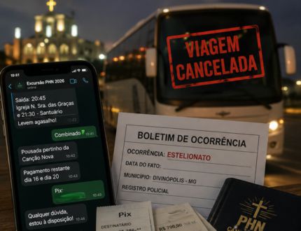 EXCLUSIVA – URGENTE: Em Divinópolis, excursão para evento católico da Canção Nova termina com Boletim de Ocorrência; participantes apontam suspeita de estelionato