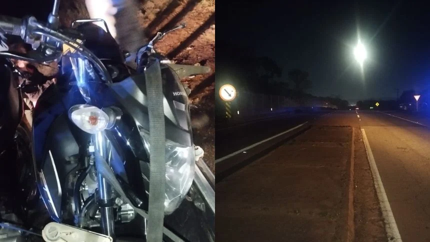 Jovem fica ferida após queda de moto na MG-050 em Itaúna itauna acidente