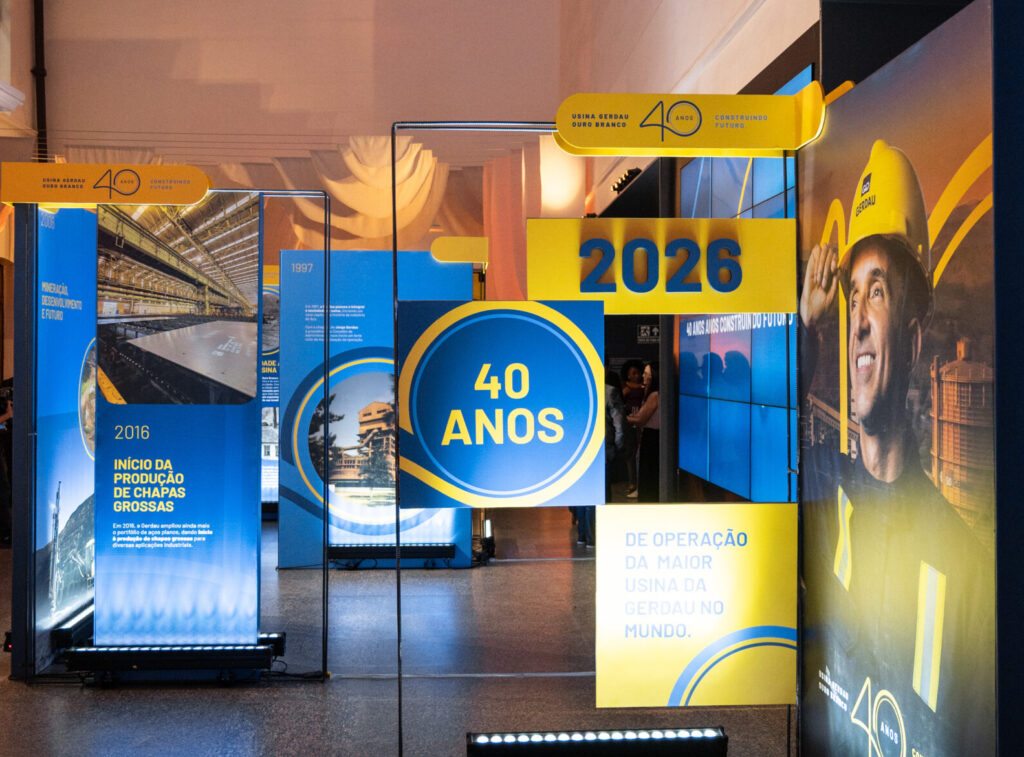 Gerdau celebra 40 anos da usina de Ouro Branco com exposição em Belo Horizonte Gerdau_40_2026_08_019