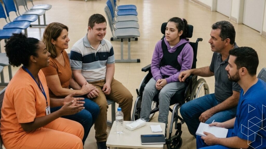 Roda de conversa aborda desafios e cuidados de quem cuida de pessoas com deficiência NOVO