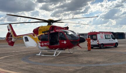 Helicóptero Arcanjo 14 é mobilizado para transferir menina em estado grave de Divinópolis para Alfenas