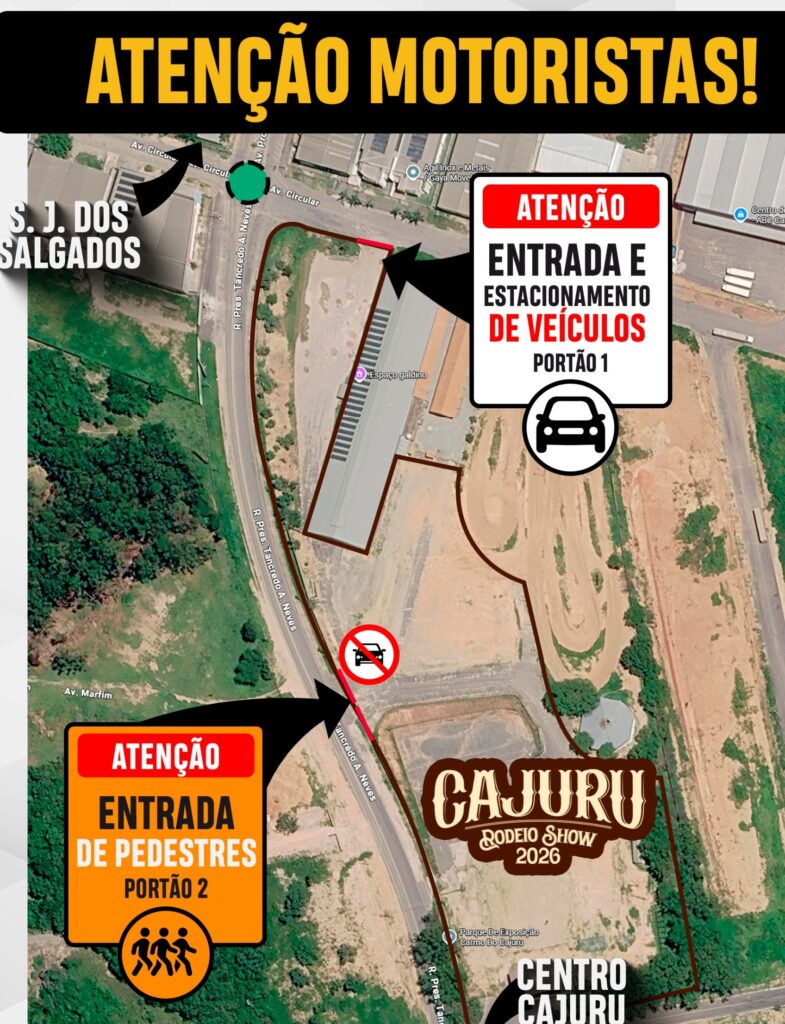 Cajuru Rodeio Show terá mudanças no acesso ao Parque de Exposições para melhorar o trânsito novo