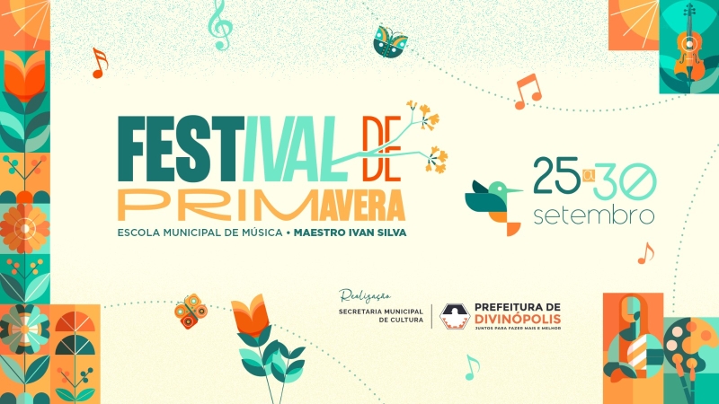 Primavera Cultural : Festival de Primavera começa nesta sexta- feira (25) e espalha música e arte por toda a cidade em Divinópolis 6c8cc46bc6fc6f4f90ba60befddeef21