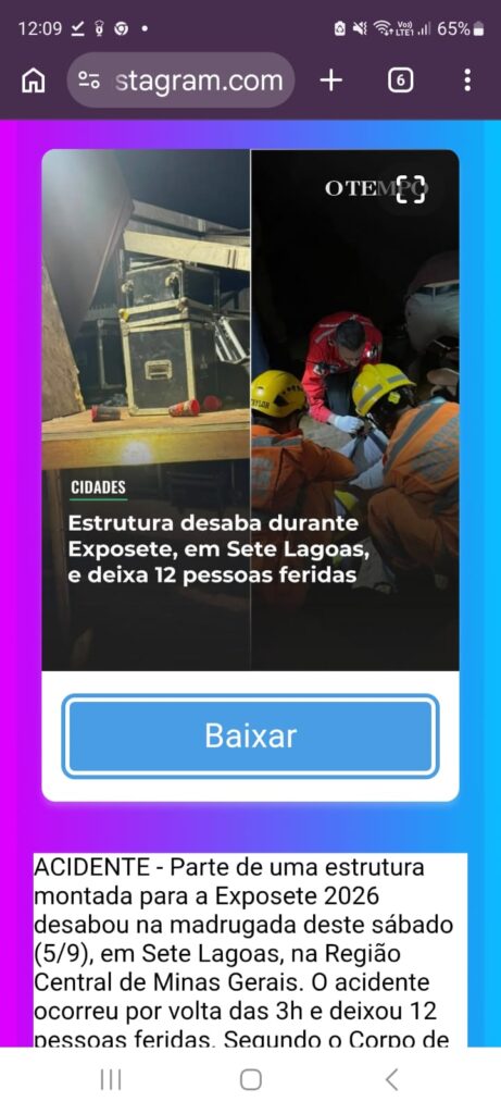 Estrutura desaba durante a Exposete 2026 e deixa 12 pessoas feridas em Sete Lagoas IMG-20260905-WA0018
