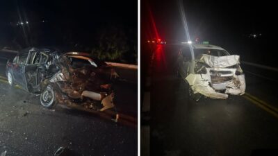 Acidente deixa feridos na BR-494, em Cláudio; motorista relata consumo de bebida alcoólica