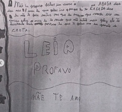Menina de 10 anos revela à mãe supostos abusos do padrasto em carta: “Estou cansada disso”