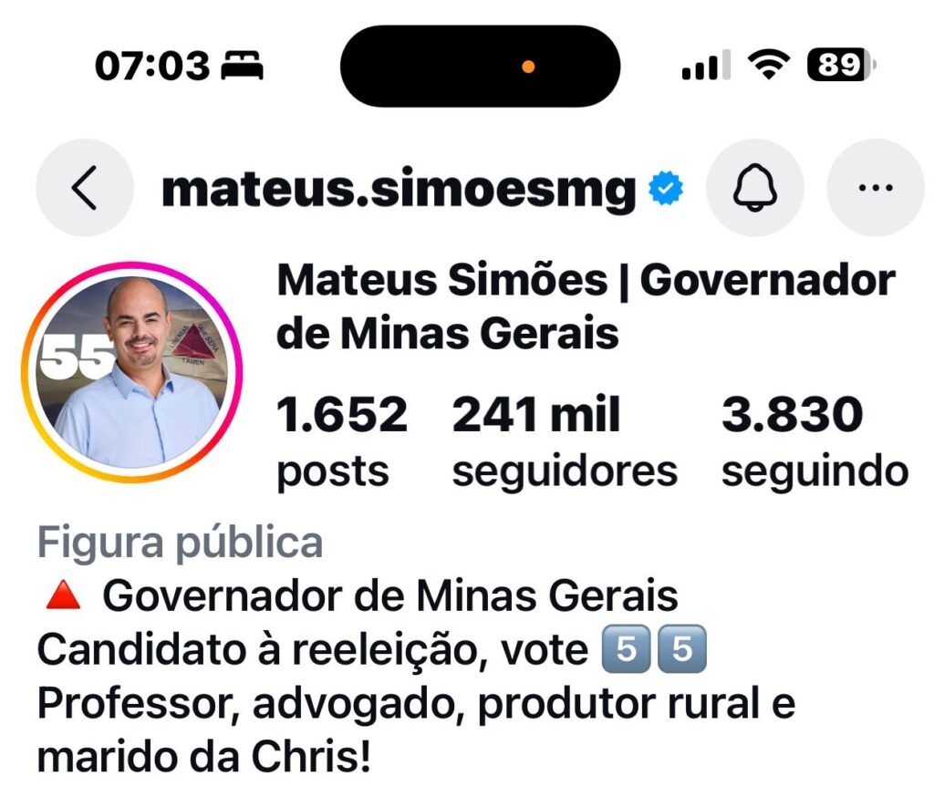 “Esse perfil mentiu”: Mateus Simões publica direito de resposta de Cleitinho após derrota por 6 a 0 no TRE-MG IMG-20261003-WA0003