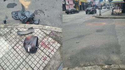 Grave acidente entre carro e moto deixa dois jovens feridos no Centro de Divinópolis