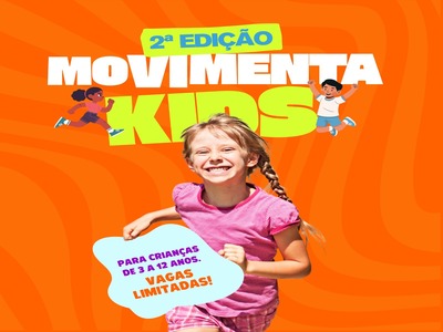 Movimenta Kids terá corrida infantil com percursos de até 1 km em Carmo do Cajuru