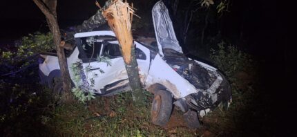 Estouro de pneu provoca acidente com vítima na rodovia LMG-893  em Formiga