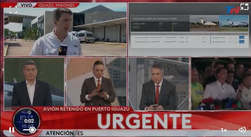 TV argentina relata retenção de jatinho após sobrenome Bolsonaro aparecer em suposta lista de passageiros
