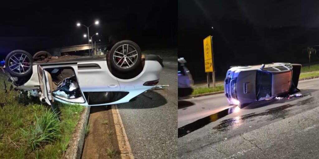 Porsche conduzido por adolescente bate em Hilux e carros capotam na MGC-356 em Belo Horizonte image